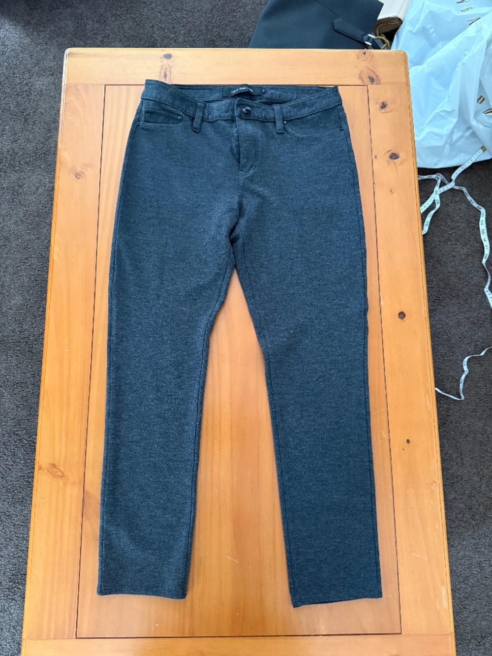 Calvin Klein Jeans Slim Fit / Skinny Leg Stretch Heathered Charcoal Gray